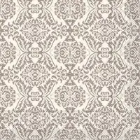 Mank Serviette aus Tissue - Kiyan in Braun, 40 x 40 cm, 100 Stück - Ornamente