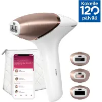 Philips Lumea IPL 9000 Series BRI955/00 IPL Haarentfernungsgerät mit SenseIQ, Lichtimpulstechnologie (IPL), Gold, Weiß, 8,5 min, 2,5 min, 2 min, 1,5 min