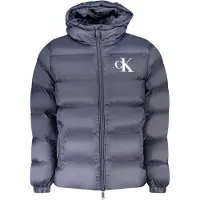 Calvin Klein Herrenjacke Blau: Wind- & Wasserabweisend, Recyceltes Nylon