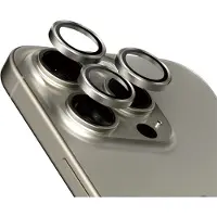 PanzerGlass Hoops Optic Rings Kameraschutz für das Apple iPhone 15 Pro / 15 Pro Max - Natural Titanium