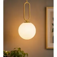 Lyora Pendelleuchte Grus gold Ø 25cm
