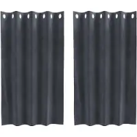 vidaXL Verdunkelungsvorhänge 2 stk. Hellgrau 140 x 140 cm Samt
