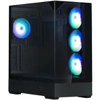 Zalman P40 Prism Plus Black, Midi Tower, PC, Schwarz, ATX, micro ATX, Mini-ITX, Kunststoff, Stahl, Gehärtetes Glas, Multi