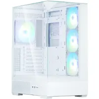Zalman P40 Prism Plus White, Midi Tower, PC, Weiß, ATX, micro ATX, Mini-ITX, Kunststoff, Stahl, Gehärtetes Glas, Multi