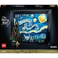 LEGO Ideas Vincent van Gogh – Sternennacht kreatives Bastelset für Erwachsene, einzigartige 3D-Wanddeko mit Künstler-Minifigur 21333