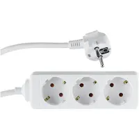 REV 512342555, 3 AC-Ausgänge, 250 V, 16 A, 3500 W, Weiß, 1,4 m