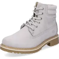 Tamaris Damen Leder Schnürboot grau