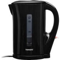 Tomado TWK1700B Wasserkocher 1,7 Liter - Scharnierdeckel - Schwarz