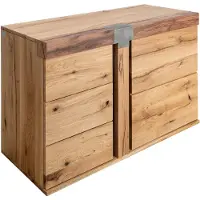 MASSIVMOEBEL24.DE MASSIVMOEBEL24 Sideboard Wildeiche / Zerreiche 115x45x75 natur geölt NEW AMSTERDAM #09