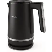 Philips 7000 series HD9396/90 Doppelwandiger Wasserkocher, 1,7 l, 2200 W, Metall, Regelbare Temperatur, Drahtlos, Warmhaltefunktion