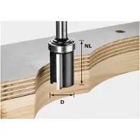Festool Bündigfräser HW Schaft 8 mm HW S8 D19/NL25 | 491028