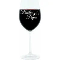 Glaskoch B. Koch jr. GmbH + Co. KG Leonardo Weinglas 400 ml, Bester Papa, Geschenk Stimmungsglas mit lustiger Gravur, Moodglas, 22 cm