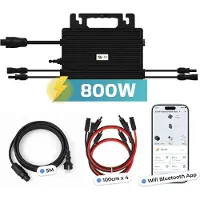 SUNNIVA ASTRO Energy Mikro-Wechselrichter 800W TM-L800Mi für Balkonkraftwerk 2MPPT mit WIFI inkl.5m Anschlusskabel & 4x1m Solar-Verlängerungen Micro Inverter