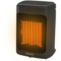 Auronic Heizlüfter - 2000W – Keramik-Heizlüfter mit einstellbarem Thermostat und Timer - 3 Wärmestufen - Elektroheizung - Tragbar – Schwarz