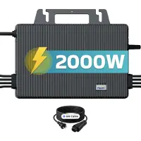 SUNNIVA TSUN Mikro-Wechselrichter 2000W TSOL-MS2000 für Balkonkraftwerk, IP67 wetterfest, 4 MPPT, Bluetooth & WIFI, inkl. 5m Anschlusskabel, Micro Inverter