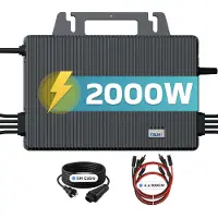 SUNNIVA TSUN TSOL-MS2000 2000W Micro-Wechselrichter Inverter für Mini-PV Anlage Balkonkraftwerk Solarmodule Solarpanele inkl. Kabel