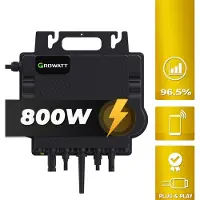 SUNNIVA GROWATT Mikro-Wechselrichter 800 W NEO?800M?X für Balkonkraftwerk, IP67 wetterfest, Plug&Play Installation, 2 MPPT, WIFI Bluetooth, Micro Inverter
