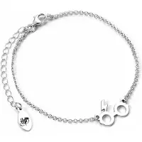Ginza.se Harry Potter Sterling Silver Glasses & Lightning Bolt Charm Bracelet