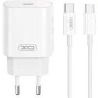 XO Schnellladegerät 25W für Apple iPhone, Samsung CE25 PD, 220V, mit USB-C - USB-C Kabel