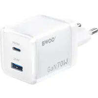 BWOO GaN Wandladegerät CDA224 QC 70W 1 x USB 1 x USB-C, weiß