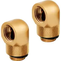 Corsair CX-9055010-WW, Anpassung, Messing, Gold, 1/4", 90°, Flüssigkeit