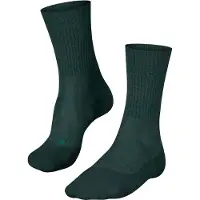 Falke TK2 Explore Wool Damen Wandersocken, 35-36, Grün, Uni, Schurwolle