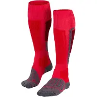 Falke SK1 Comfort Damen Ski Kniestrümpfe, 41-42, Rot, Geometrisch, Wolle