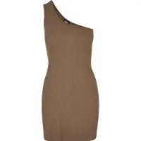 Urban Classics A-Linien-Kleid "Damen Ladies Rib One Shoulder Dress" 1 tlg.