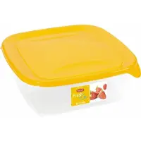 Keter Curver pojemnik na żywność "fresh&go" kwadratowy 1,7l /żółty/ transparentny