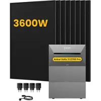 Anker SOLIX Solarbank 3 E2700 Pro Solaranlage, mit 8 x 455W Bifazialen Solarmodulen, by Powerness - 8.1kWh / 5 x Smart Plug / Powerness Express (Lieferzeit: 5-14 Werktage)
