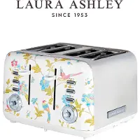 Laura Ashley - Küchengeräte - 4-Scheiben Toaster Elveden Weiß von