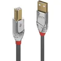 Lindy 36640, 0,5 m, USB A, USB B, USB 2.0, 0,48 Gbit/s, Grau