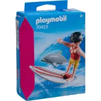 Playmobil Einheitsgröße|Surferin mit Delfin 70423