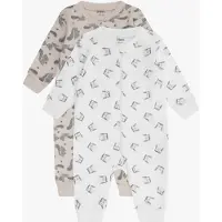 Pippi Baby Onesie mit Reißverschluss 2er-Pack, Rainy Day, 86