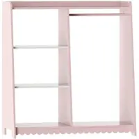 En.casa Kindergarderobe Vestnes 90x80x38 cm Cotton Candy/Weiss
