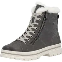 Remonte Damen Stiefelette Nubukleder Granit/smoke/Baumwolle
