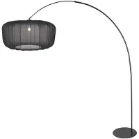 Steinhauer Schwarze Bogenlampe Curve mit schwarzem Farbton Ø60 cm