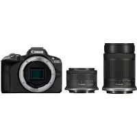 Canon EOS R50, Schwarz + RF-S 18-45 IS STM + RF-S 55-210mm F5-7.1 IS STM Kit, 24,2 MP, 6000 x 4000 Pixel, CMOS, 4K Ultra HD, Touchscreen, Schwarz