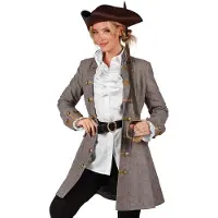 Thetru Grauer Piratenmantel für Frauen