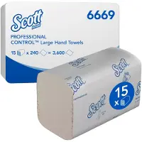 SCOTT Papierhandtücher Essential 6669, Z-Faltung, 1-lagig, 15 Packungen á 240 Tücher, weiß
