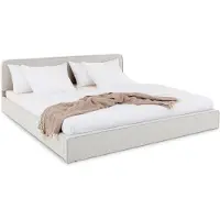 Idimex LATINI Polsterbett mit höhenverstellbarem Kopfteil, 180x200 cm, Hellgrau - Doppelbett inklusive Lattenrost, ideal für zwei Personen, Bettgestell stabil und bequem, modernes Design für das Schlafzimmer