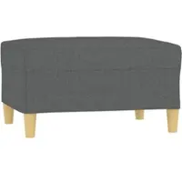 Décoshop26 - Fußhocker/Betthocker 70 x 55 x 41 cm aus grauem Stoff DEC030322 DEC030322