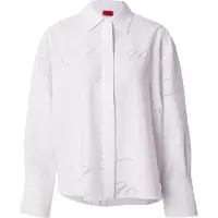HUGO Oversized Bluse mit Burnout-Logo-Print Grösse 36