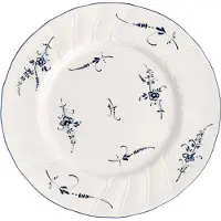 Villeroy & Boch Speiseteller "Speiseteller Vieux Luxembourg ø 26 cm 6er Set weiß-blau"