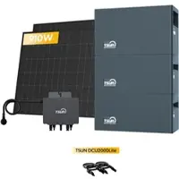 TSUN DCU2000Lite Solarspeicher für Balkonkraftwerke, mit 2 x 455W Bifaziale Solarmodule & 800W Mikro‐Wechselrichter. by Powerness - 6kWh / Standardversand
