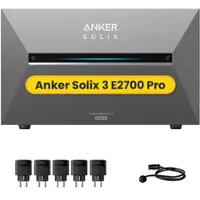 Anker SOLIX Solarbank 3 E2700 Pro All-in-One Speicher für Balkonkraftwerk, by Powerness - 2.7kWh / 5 x Smart Plug / Standardversand