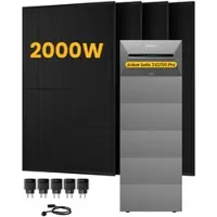Anker SOLIX Solarbank 3 E2700 Pro, mit 4 x 500 Bifaziale Solarmodule.by Powerness - 16kWh / 5 x Smart Plug / Powerness Express (Lieferzeit: 5-14 Werktage)