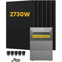 Anker SOLIX Solarbank 3 E2700 Pro Solaranlage, mit 6 x 455W Bifazialen Solarmodulen, by Powerness - 8.1kWh / 5 x Smart Plug / Standardversand