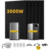 EcoFlow Stream Ultra, Solaranlage mit Speicher, mit 6 x 500W Bifazialen Solarmodulen, by Powerness - Stream Ultra + Stream AC Pro | 3840Wh / 4 x Smart Plug / Selbstabholung