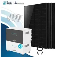 SolarMars Balkonkraftwerk 2000 Watt mit Speicher SunEnergyXT 500 Set - 2000Wp ‚Äì 4 Module üî• / 3x B500 / Ziegeldach